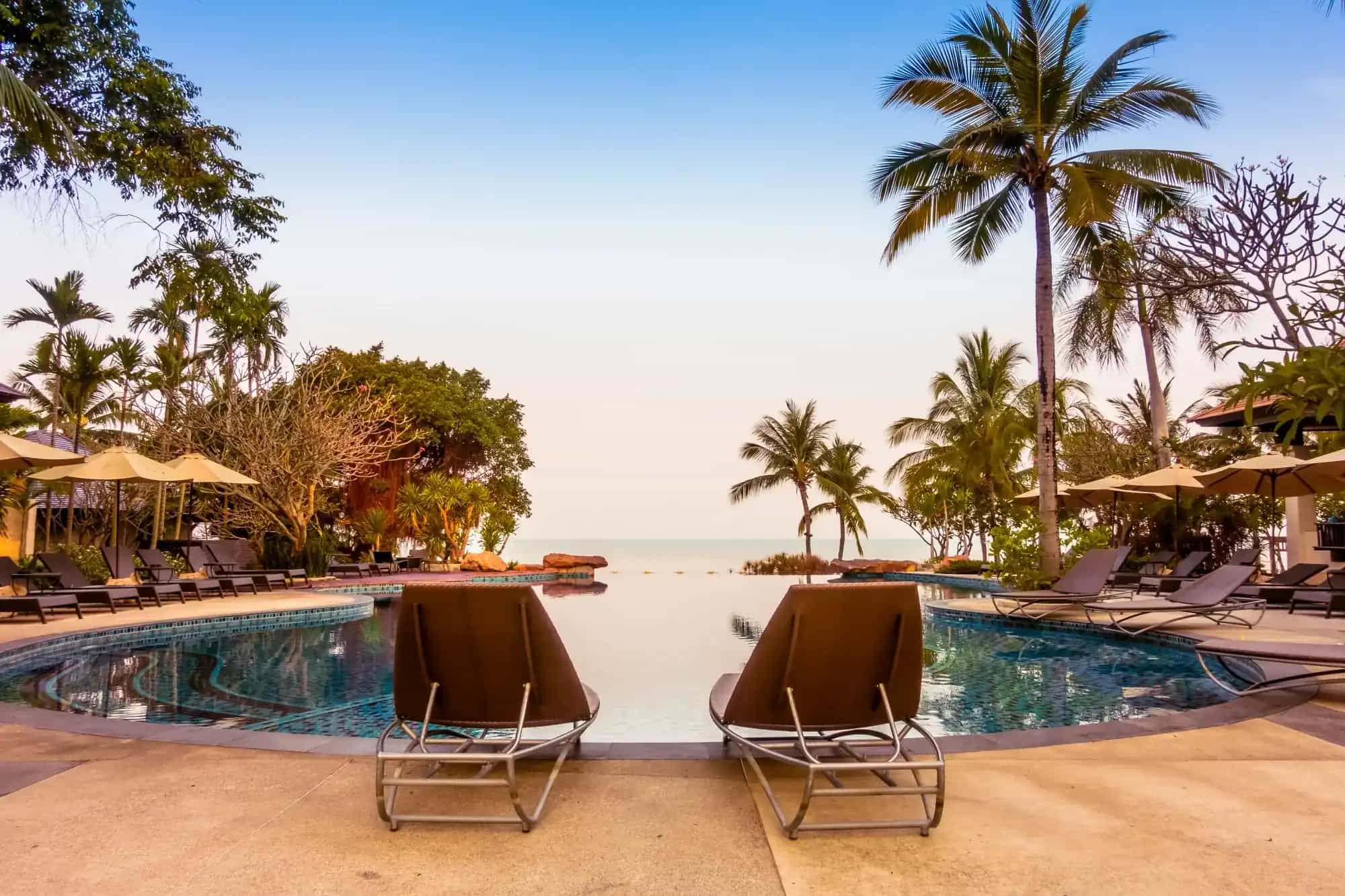 Hotel pool view