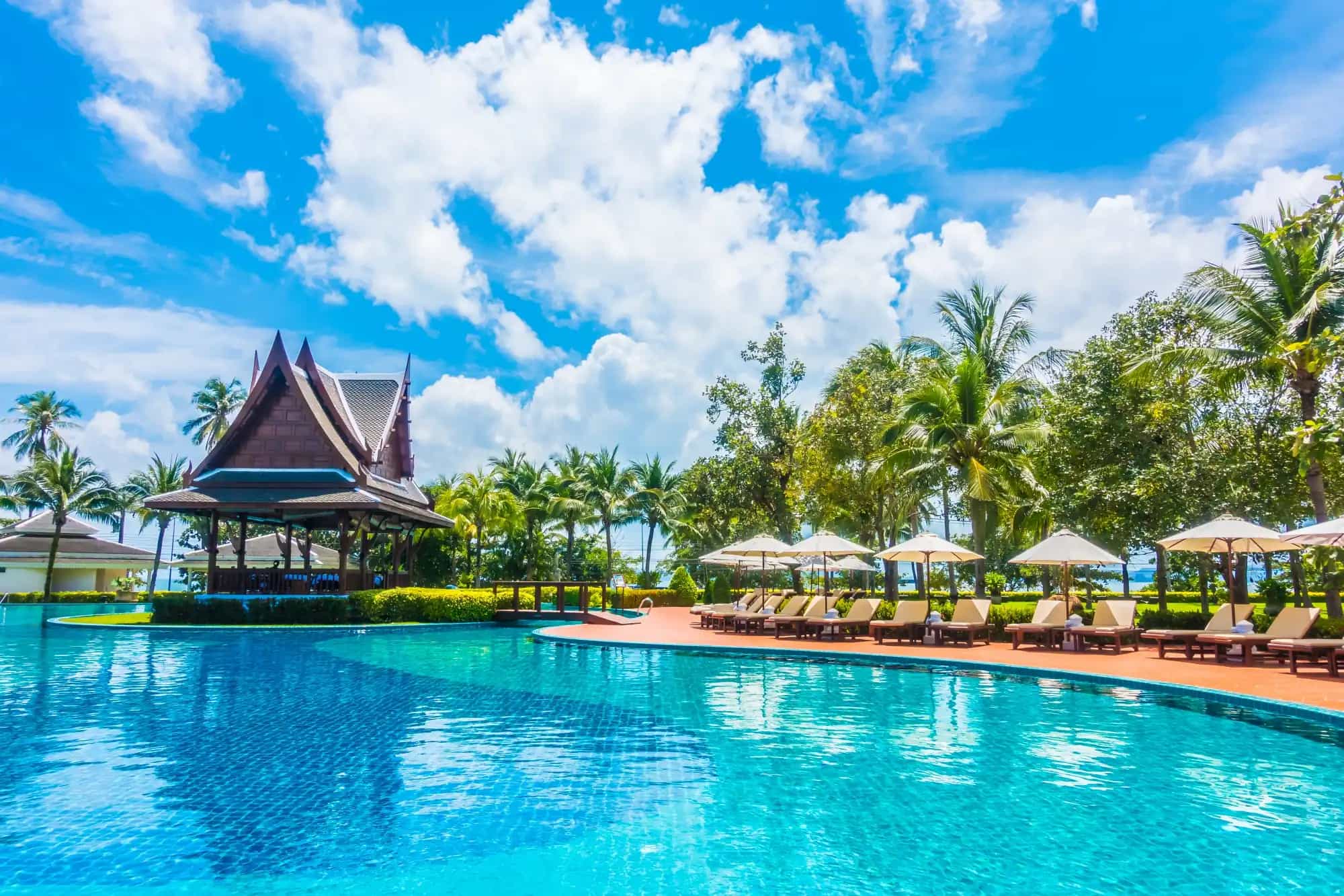 Hotel pool view