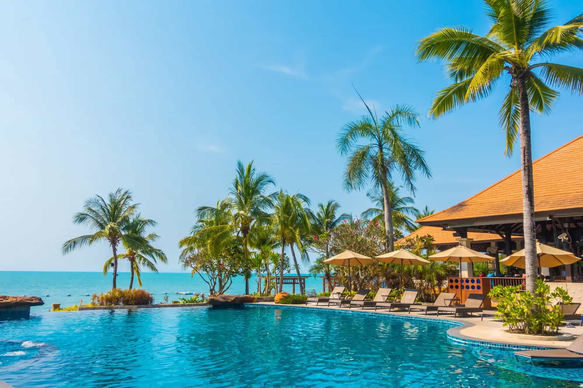 Hotel pool view